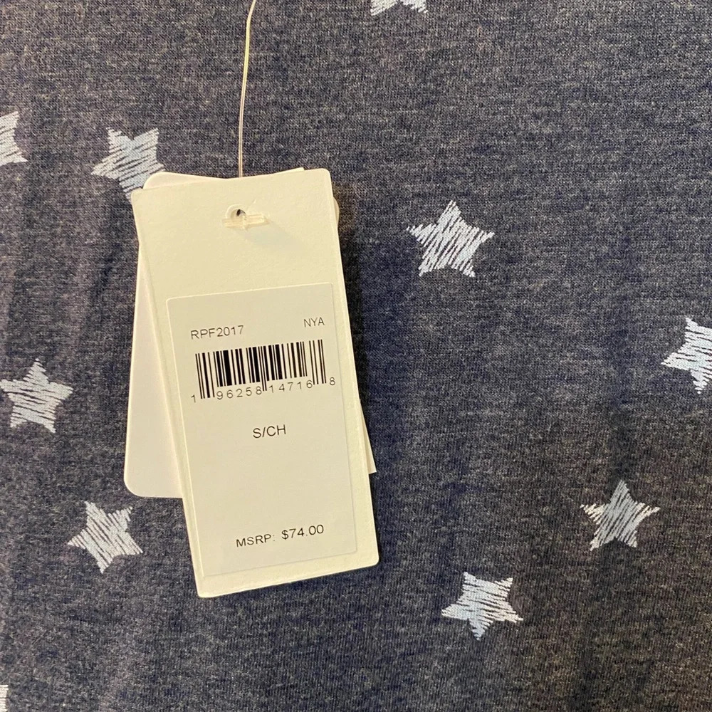 Splendid two piece pajama set. Blue with white stats size small. Jogger bottoms - Picture 5 of 6